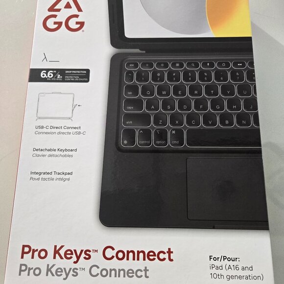 ZAGG - Pro Keys 2 Connect Apple iPad (A16/Gen10) - Black - Picture 1 of 5